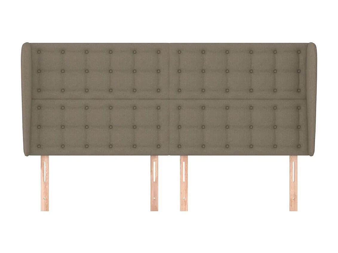 Tête de lit avec oreilles Taupe 183x23x118/128 cm Tissu