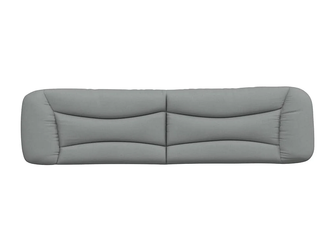 Coussin de tête de lit gris clair 200 cm tissu