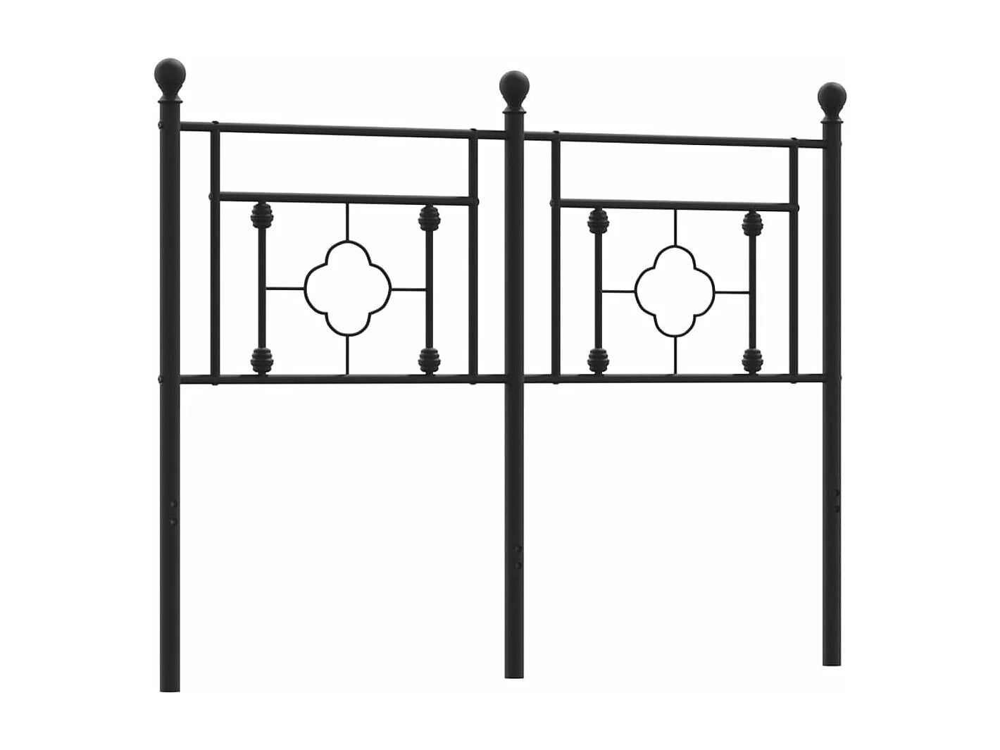 Tête de lit métal noir 120 cm