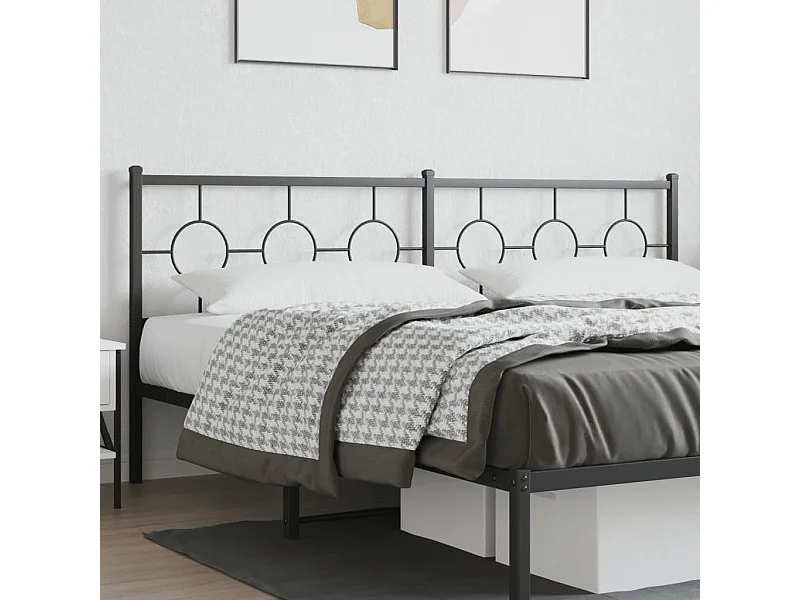 Tête de lit métal noir 200 cm