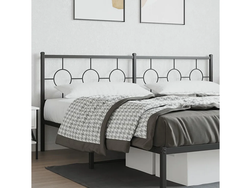 Tête de lit métal noir 200 cm