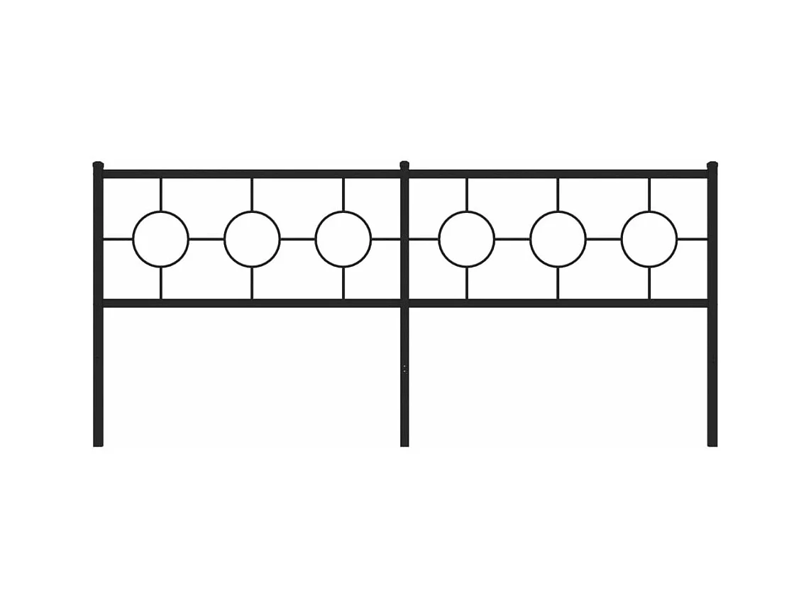 Tête de lit métal noir 200 cm