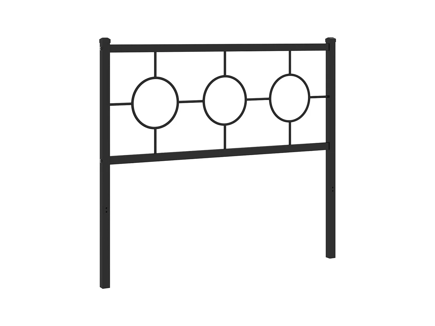 Tête de lit métal noir 100 cm