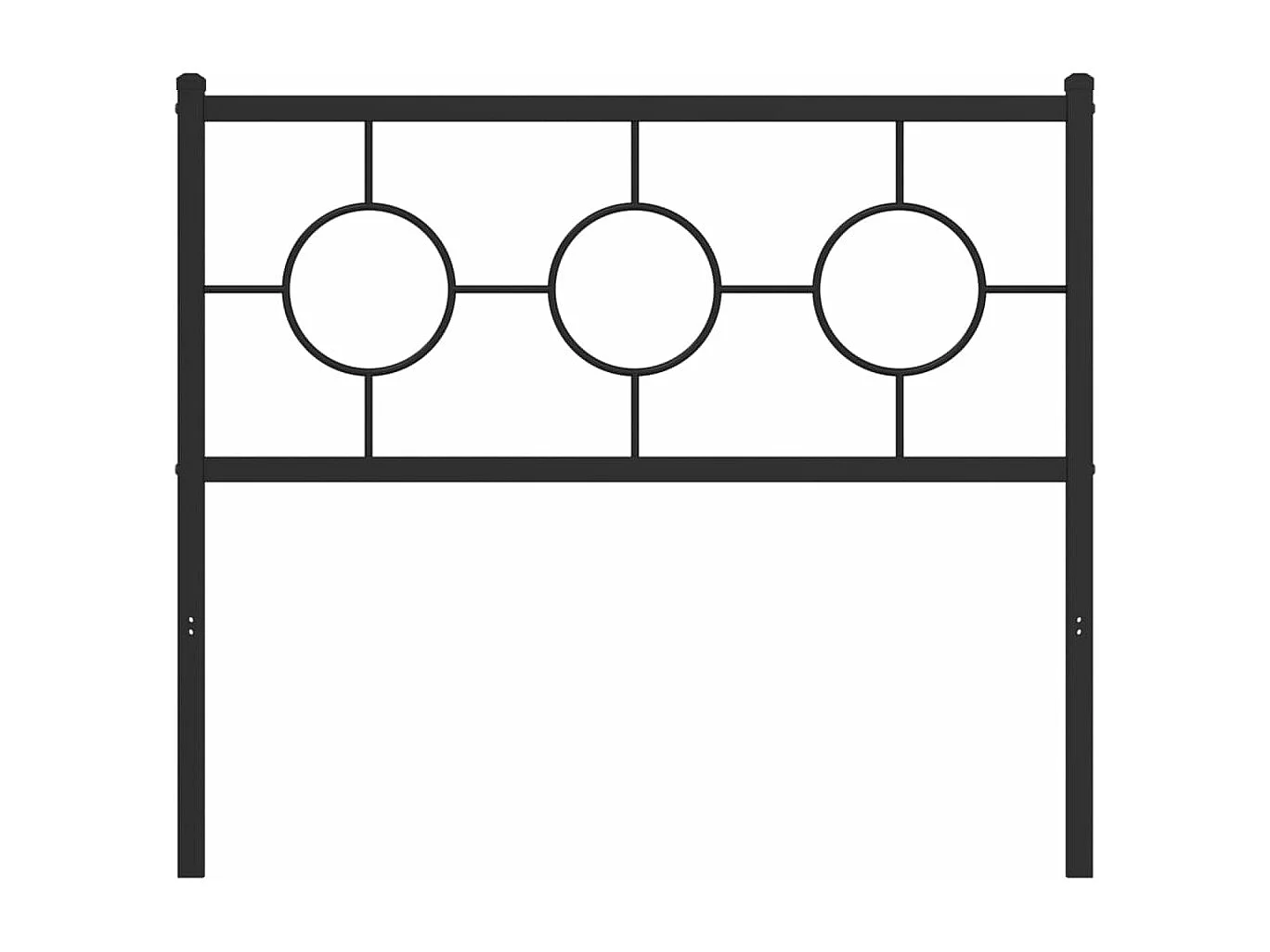 Tête de lit métal noir 100 cm