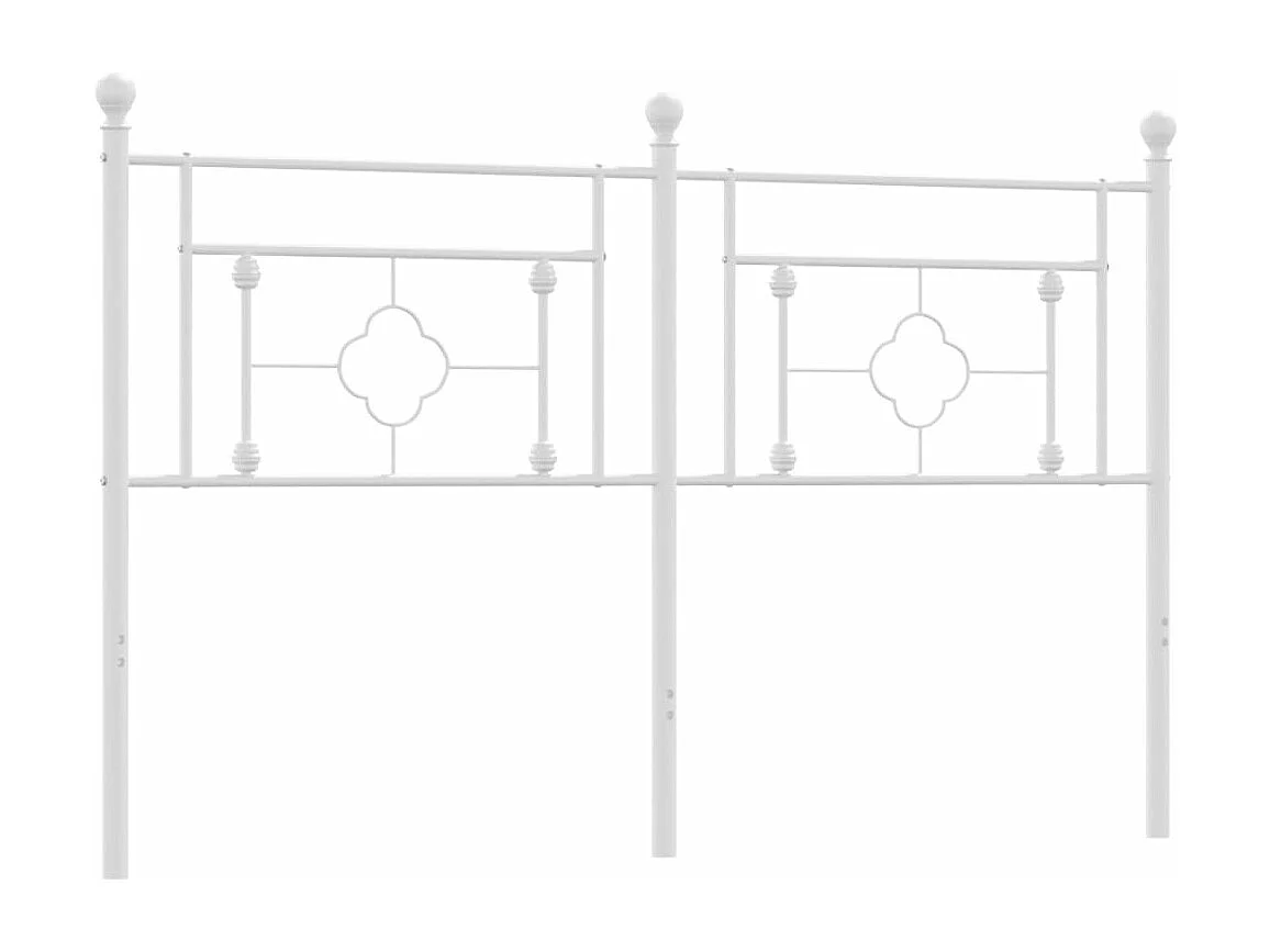 Tête de lit métal blanc 150 cm