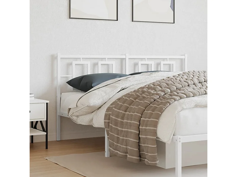 Hoofdbord 150 cm metaal wit