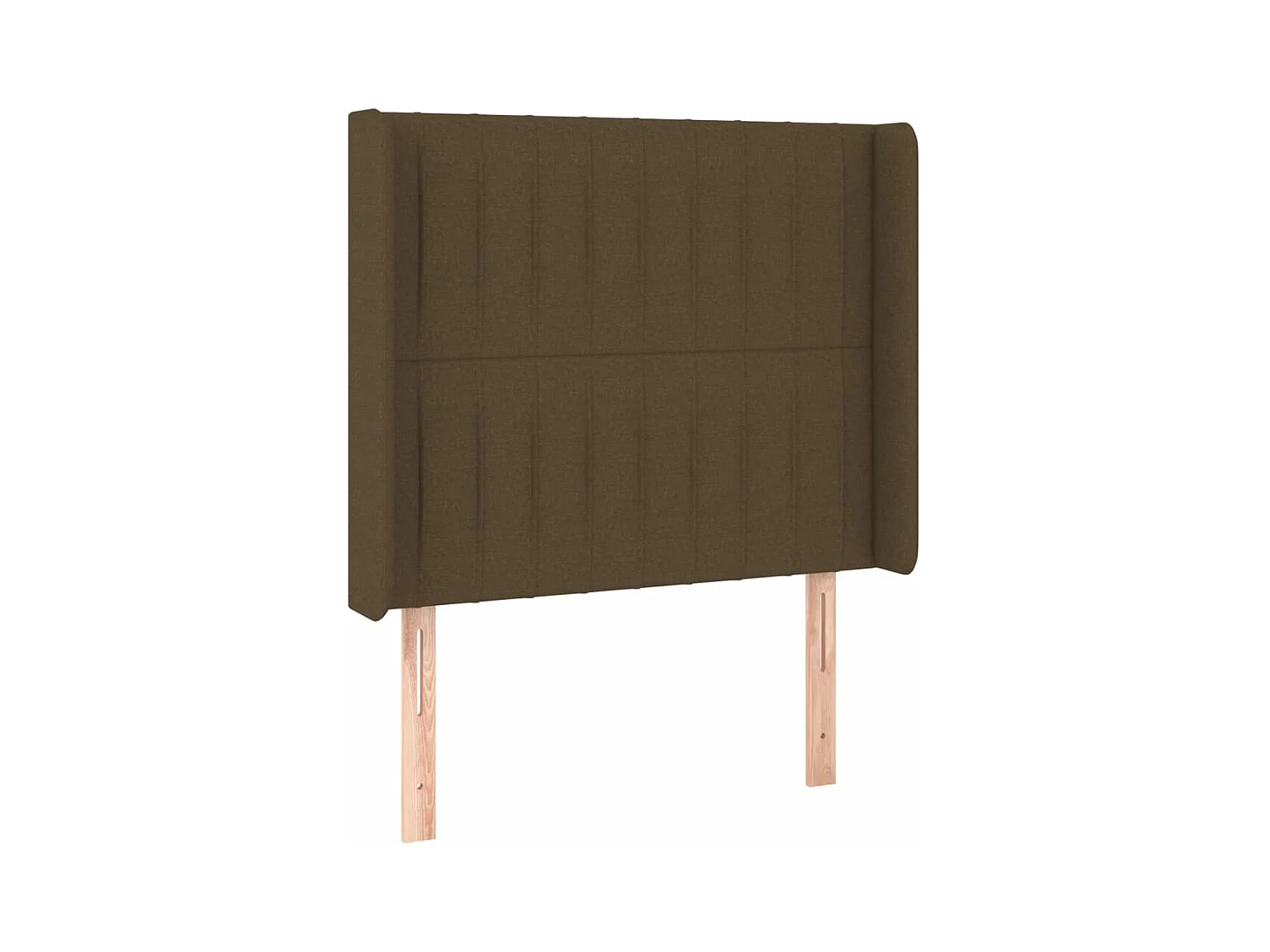 Tête de lit avec oreilles Marron foncé 83x16x118/128 cm Tissu