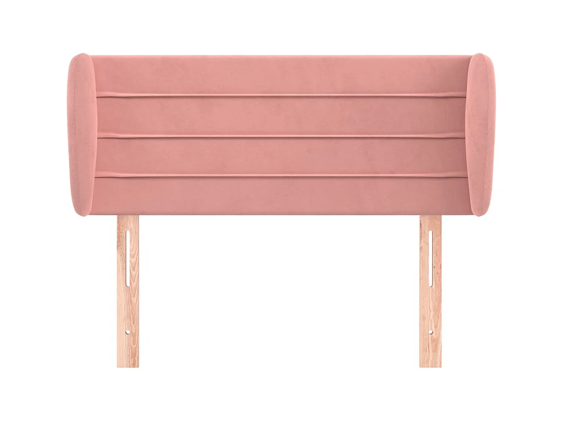 Kopfteil mit Ohren Rosa 103x23x78/88 cm Samt