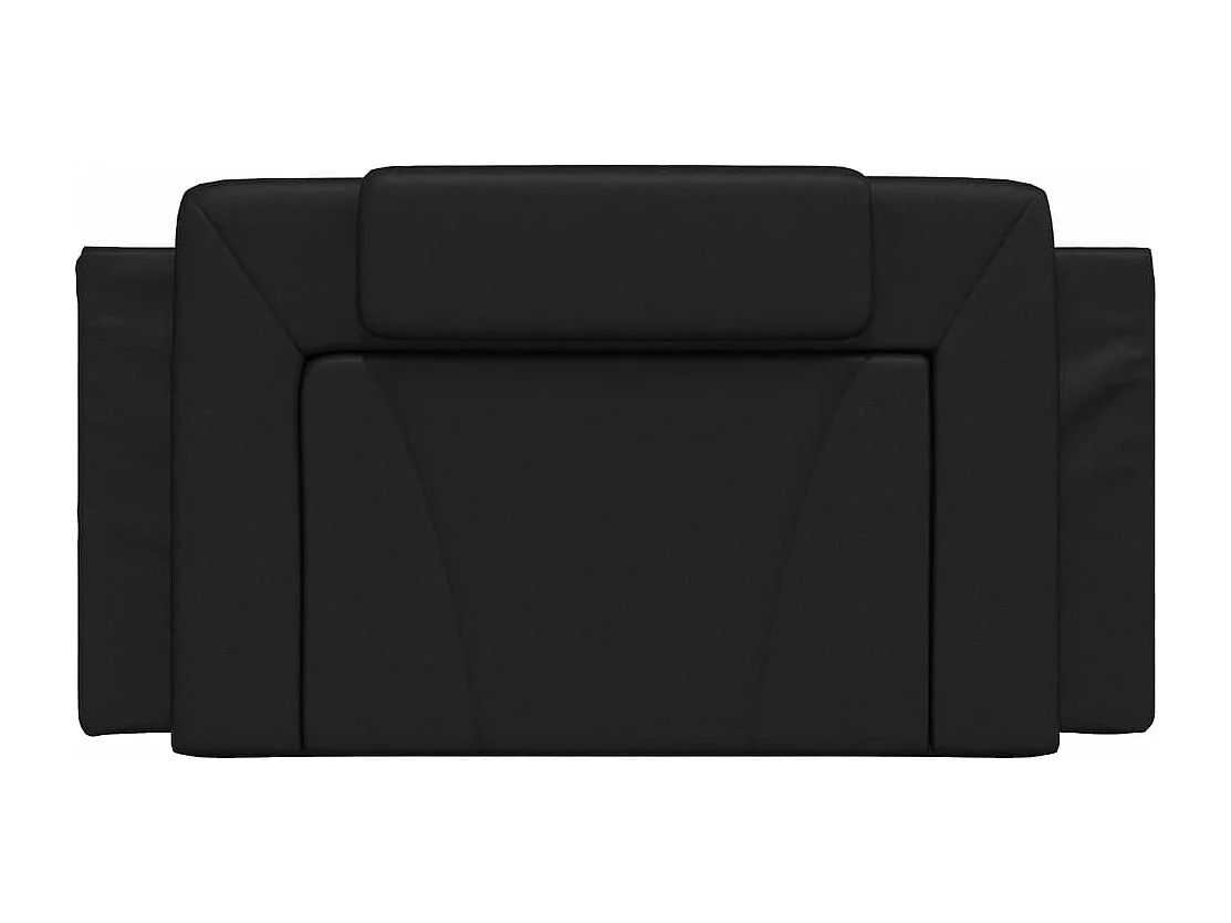 Coussin de tête de lit noir 100 cm similicuir