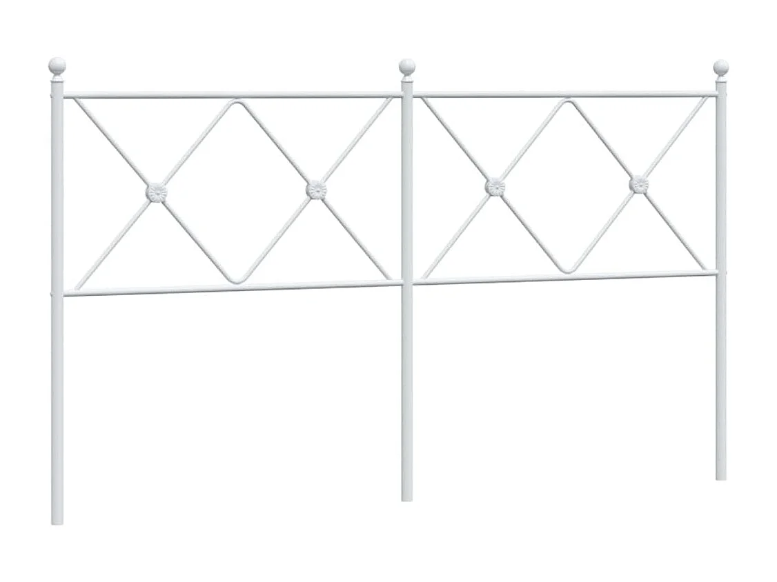 Tête de lit métal blanc 150 cm