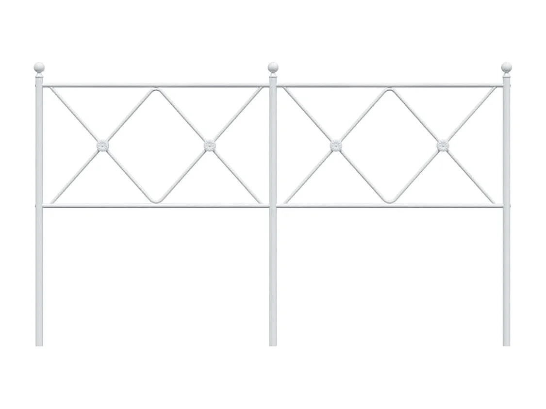 Tête de lit métal blanc 150 cm
