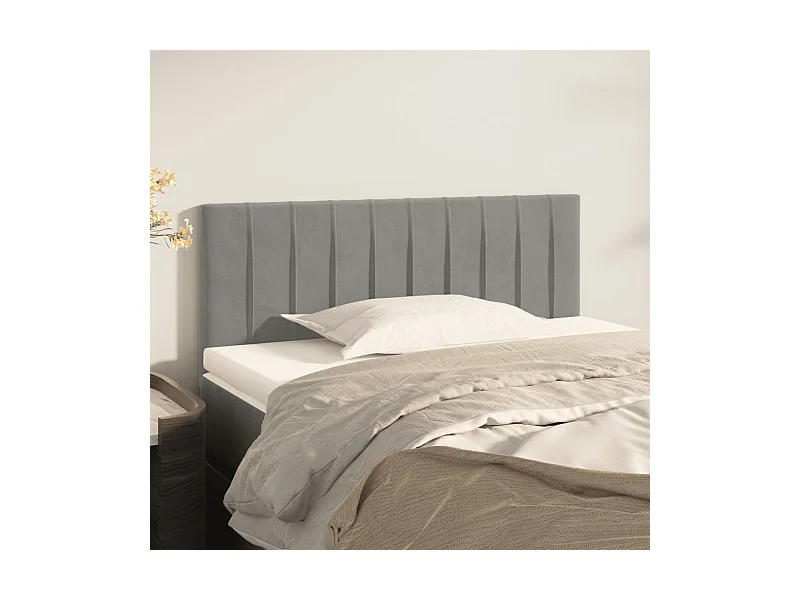 Tête de lit Gris clair 80x5x78/88 cm Velours
