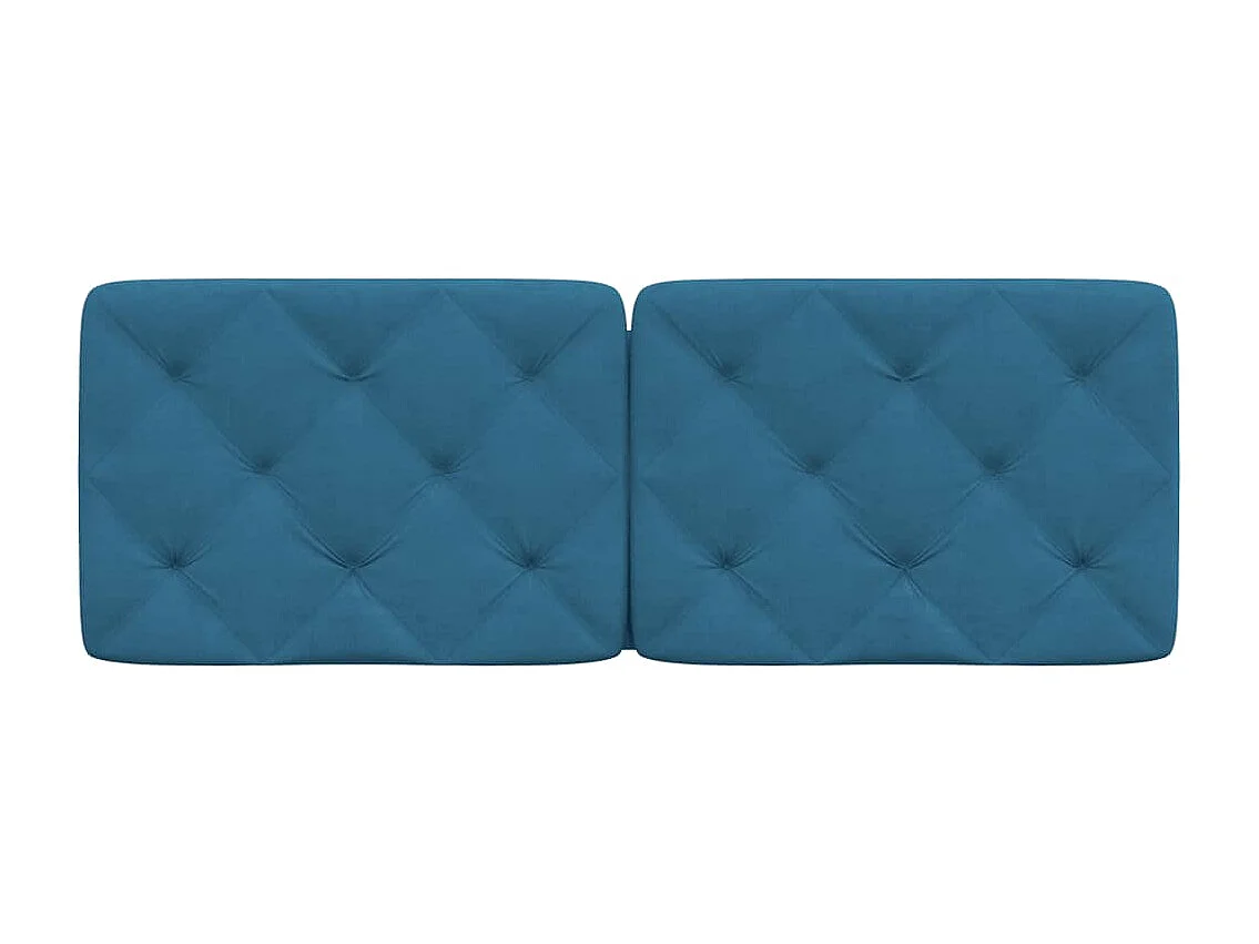 Cuscino Testiera Blu 120 cm in Velluto