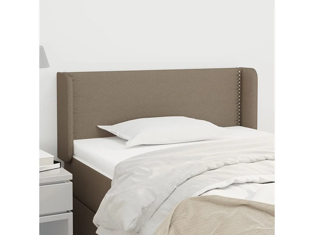 Tête de lit avec oreilles Taupe 83x16x78/88 cm Tissu