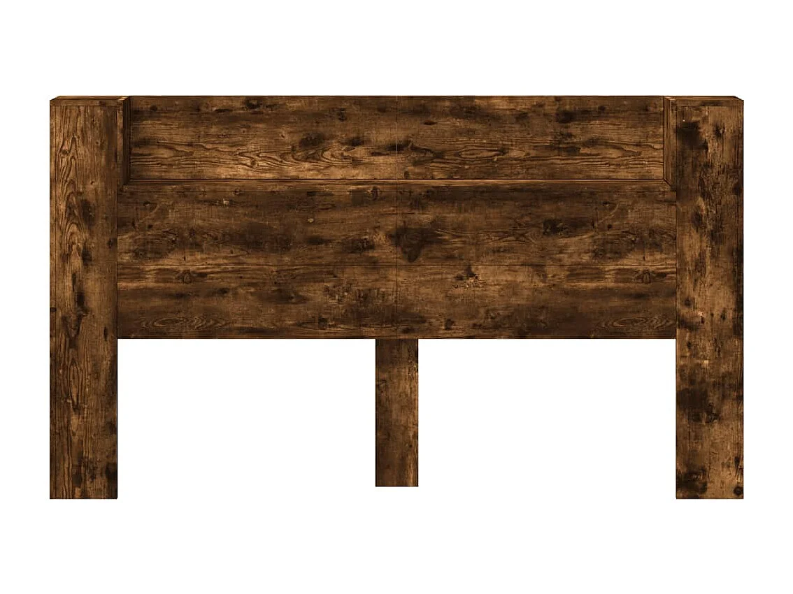 Armário cabeceira c/ luzes LED 180x16,5x103,5cm carvalho fumado