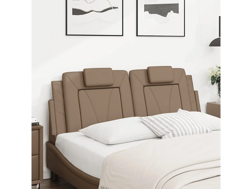 Coussin de tête de lit cappuccino 120 cm similicuir