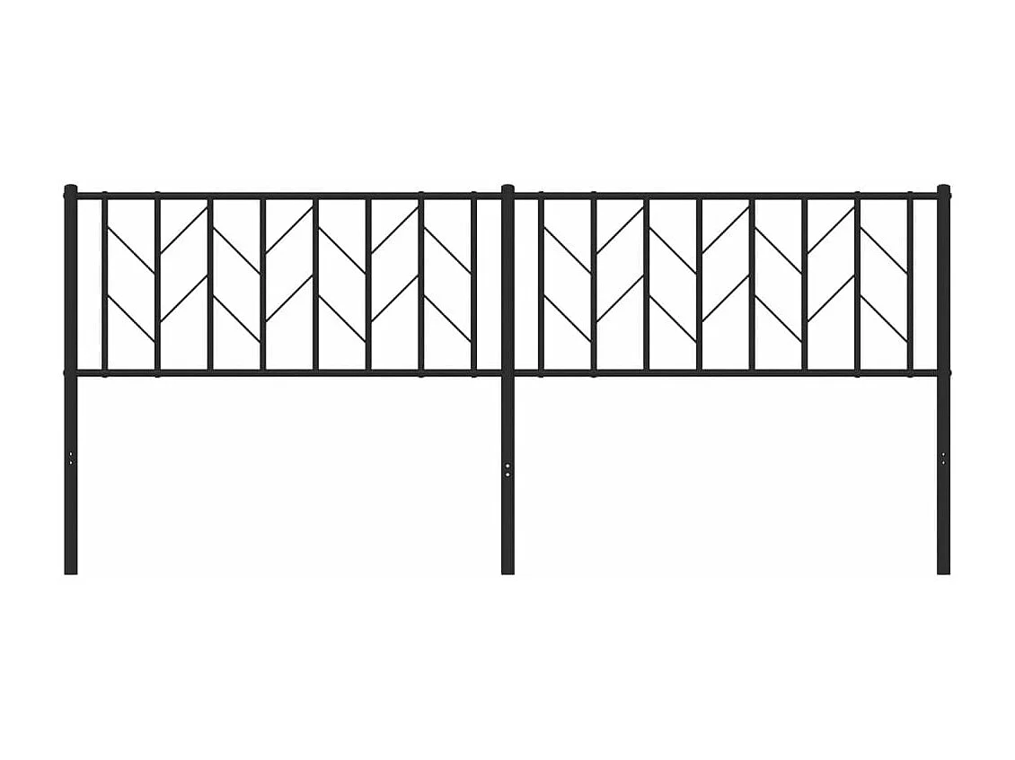 Tête de lit métal noir 200 cm