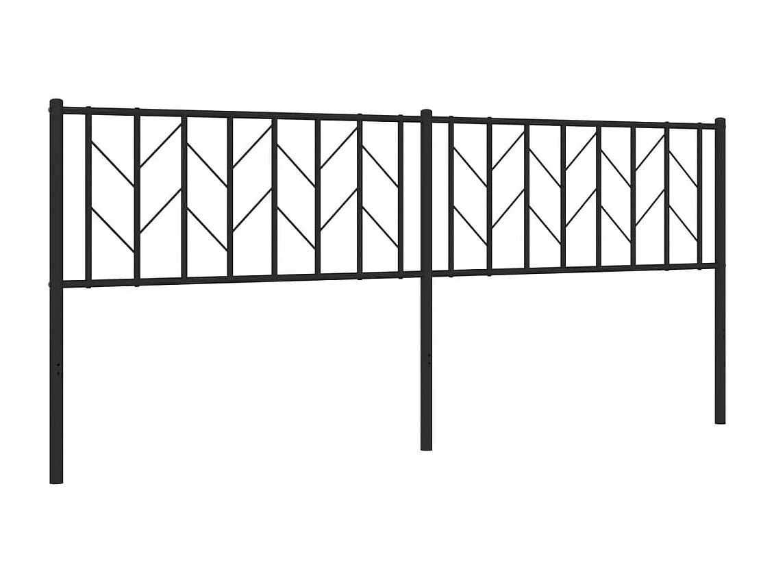 Testiera in Metallo Nero 200 cm