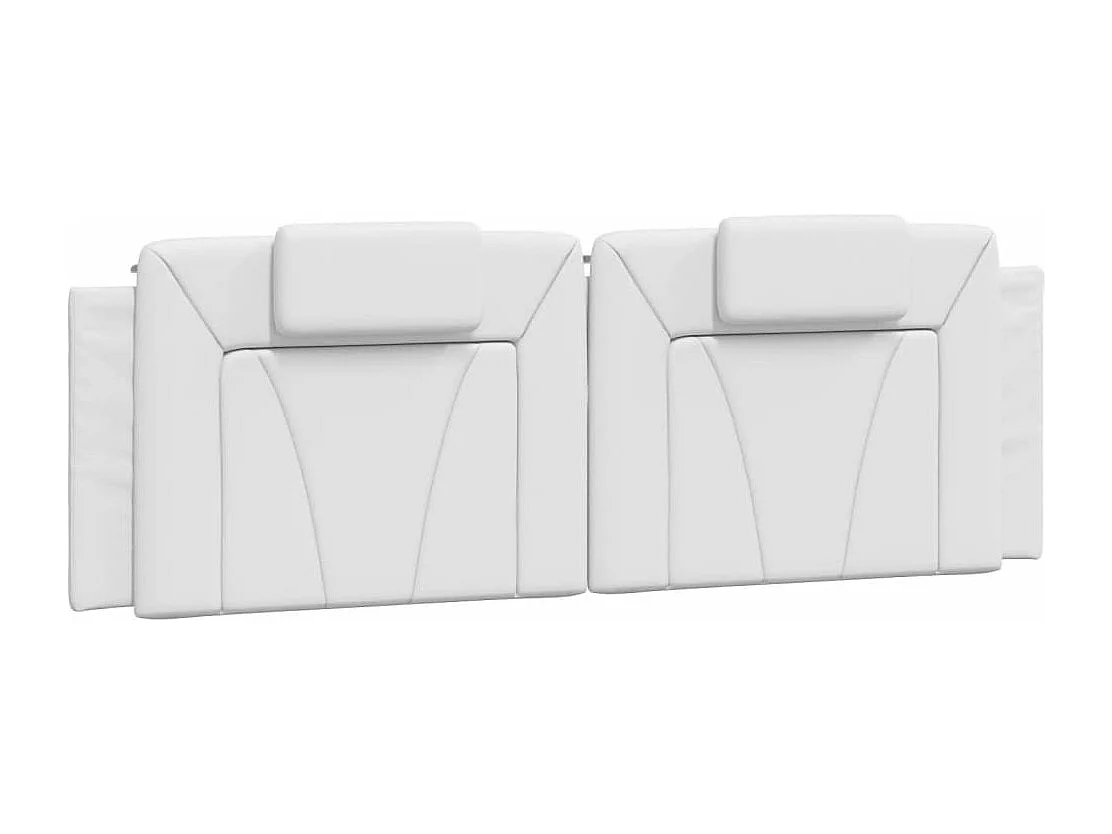 Coussin de tête de lit blanc 160 cm similicuir