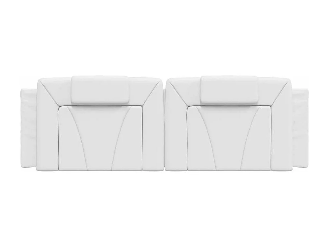 Almofadão de cabeceira 160 cm couro artificial branco