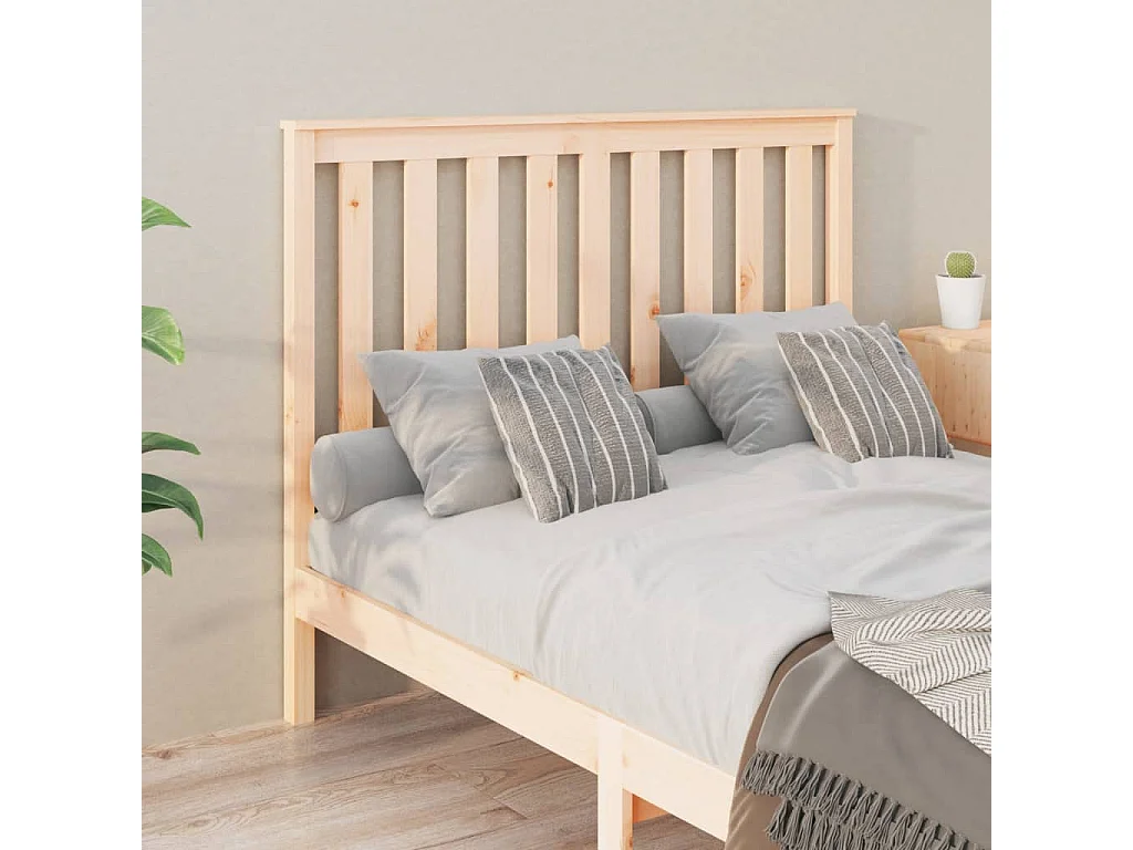 Testiera per Letto 141x6x101 cm in Legno Massello di Pino