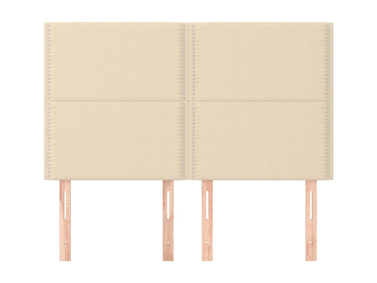 Têtes de lit 4 pcs Crème 72x5x78/88 cm Tissu