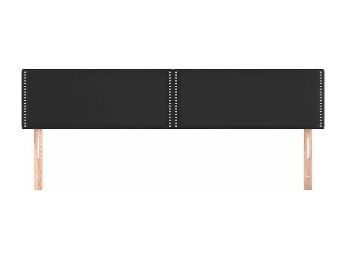 Têtes de lit 2 pcs Noir 100x5x78/88 cm Similicuir