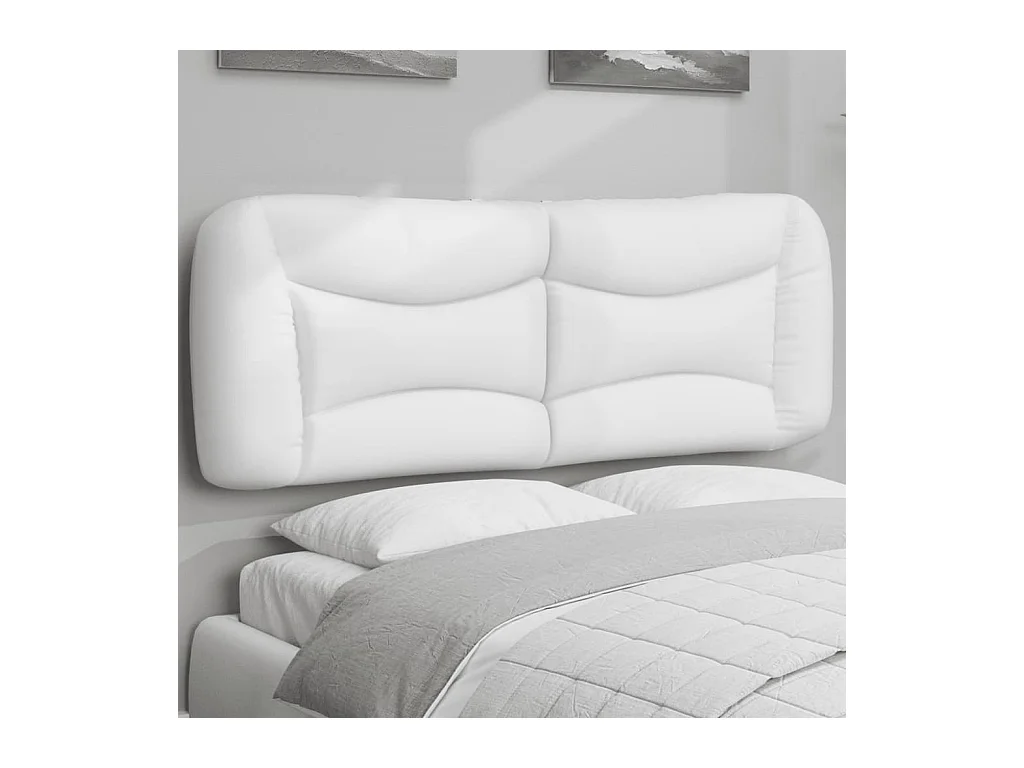 Cuscino Testiera Bianco 140 cm in Similpelle