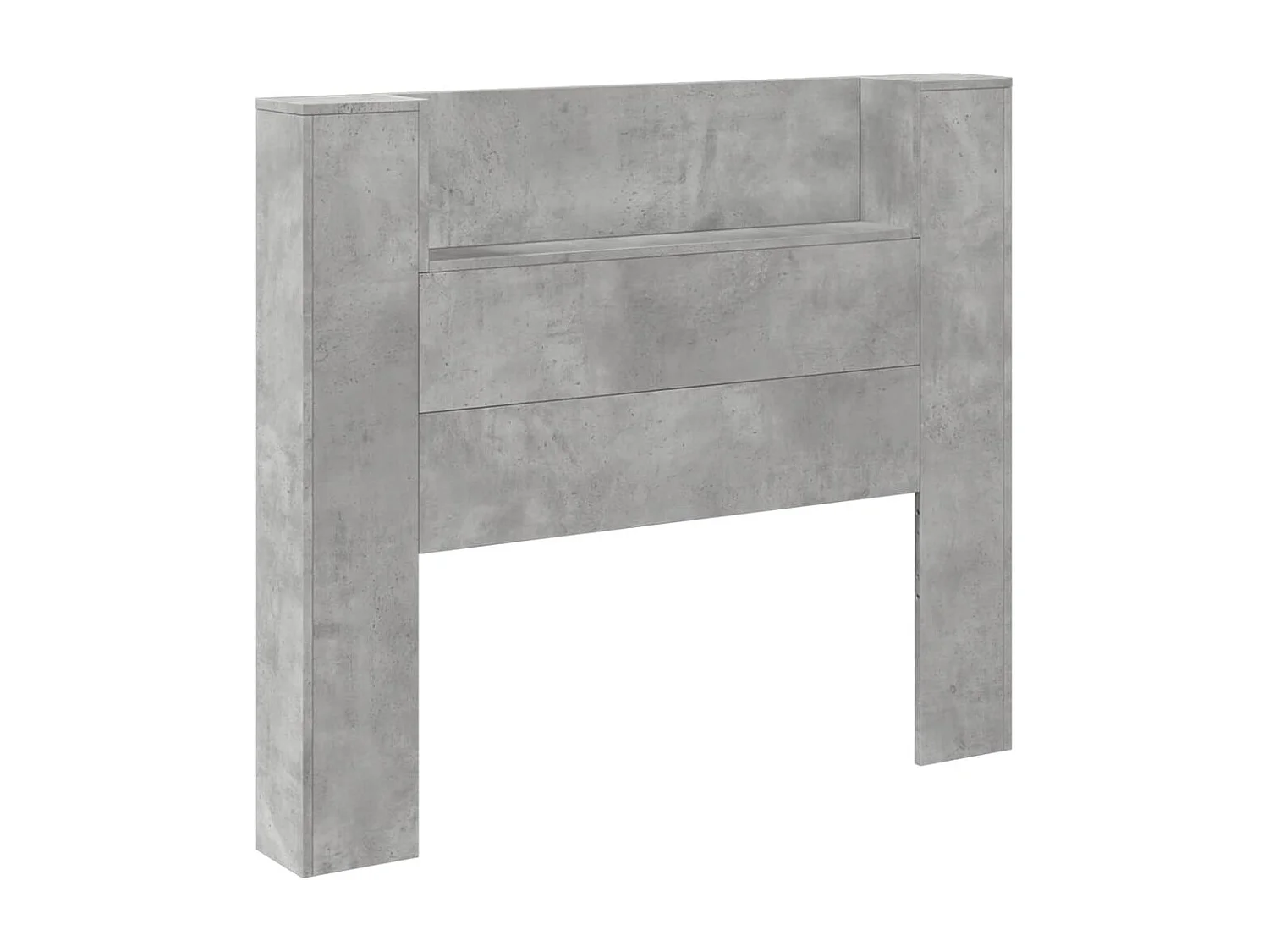Armoire tête de lit avec LED gris béton 120x16,5x103,5 cm