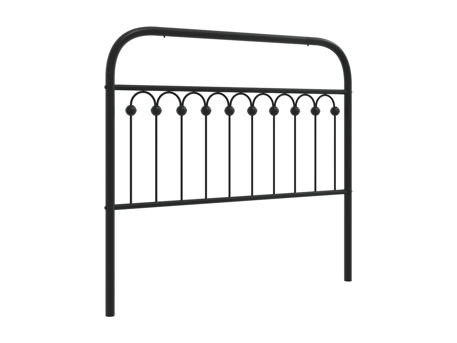 Cabeceira de cama 107 cm metal preto