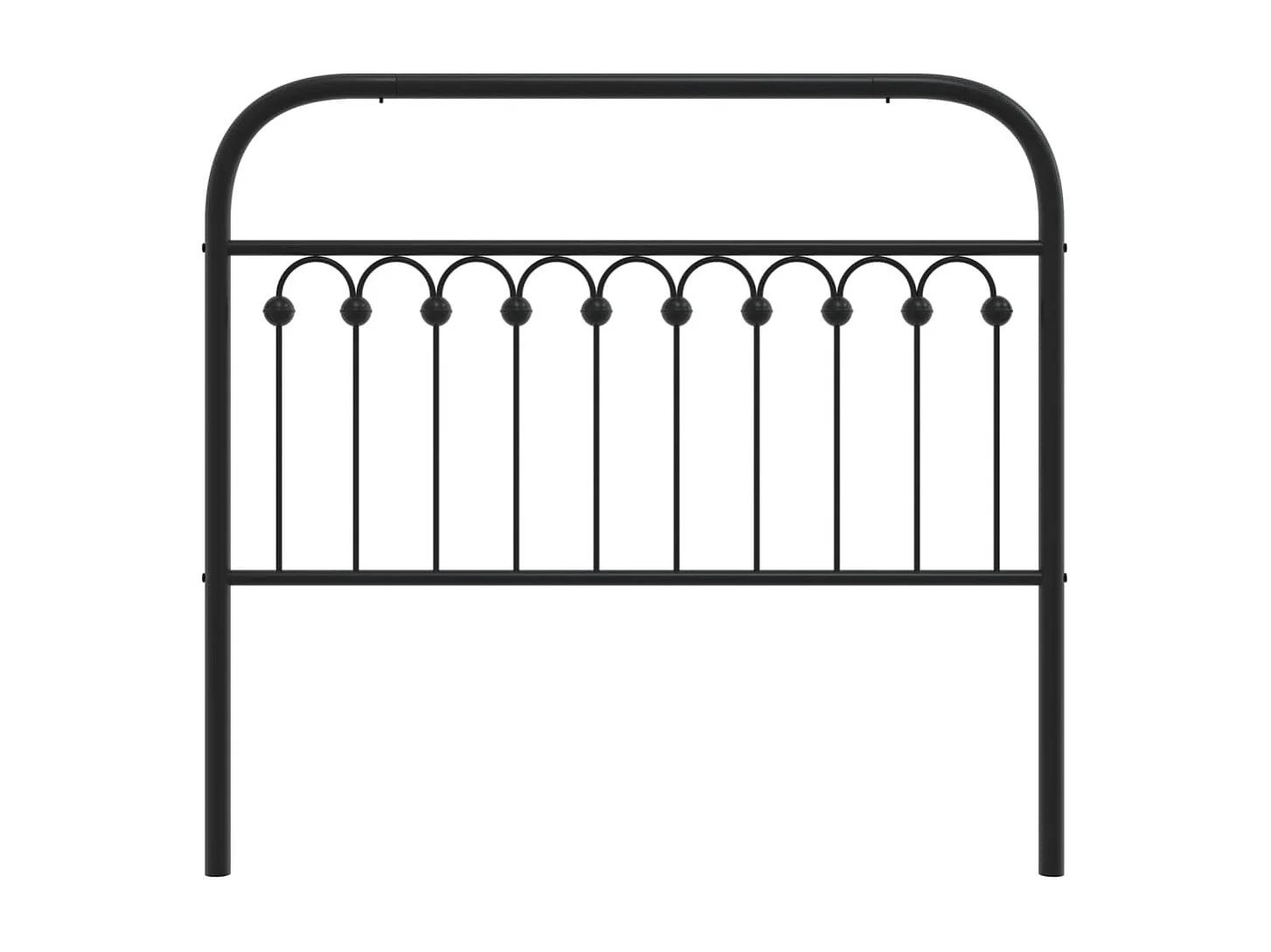 Tête de lit métal noir 107 cm