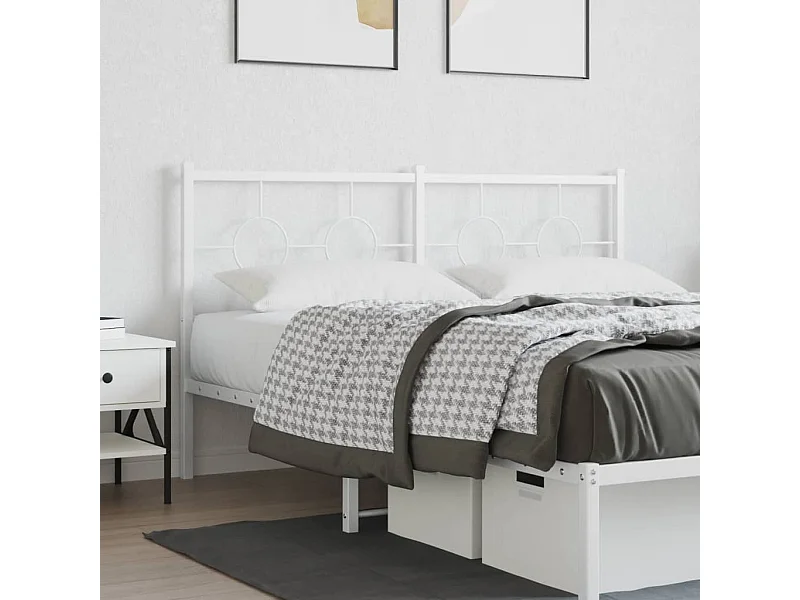 Tête de lit métal blanc 150 cm