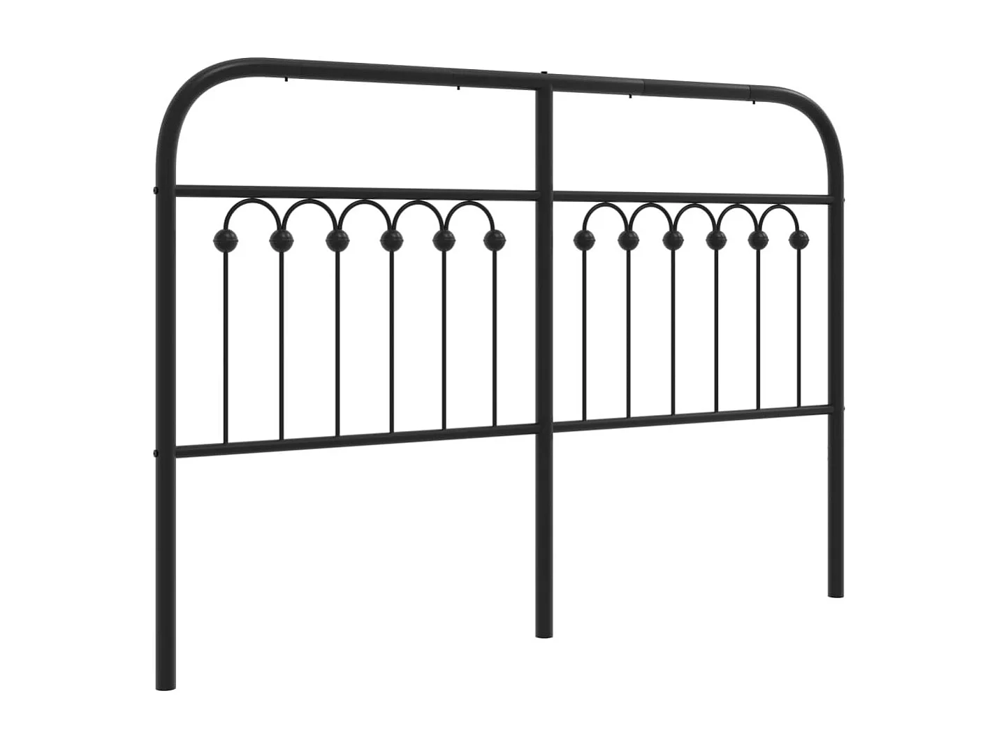 Kopfteil Metall Schwarz 135 cm