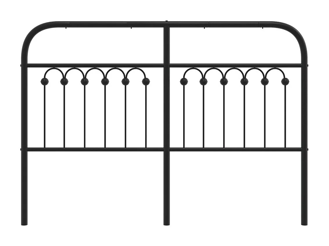 Kopfteil Metall Schwarz 135 cm