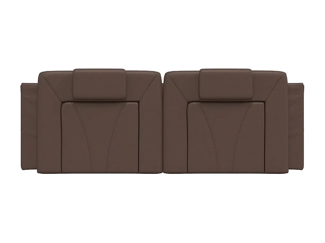 Coussin de tête de lit marron 120 cm similicuir