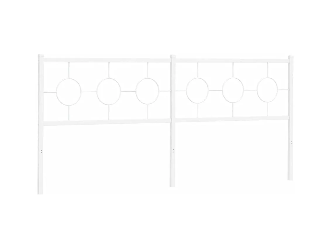 Tête de lit métal blanc 193 cm