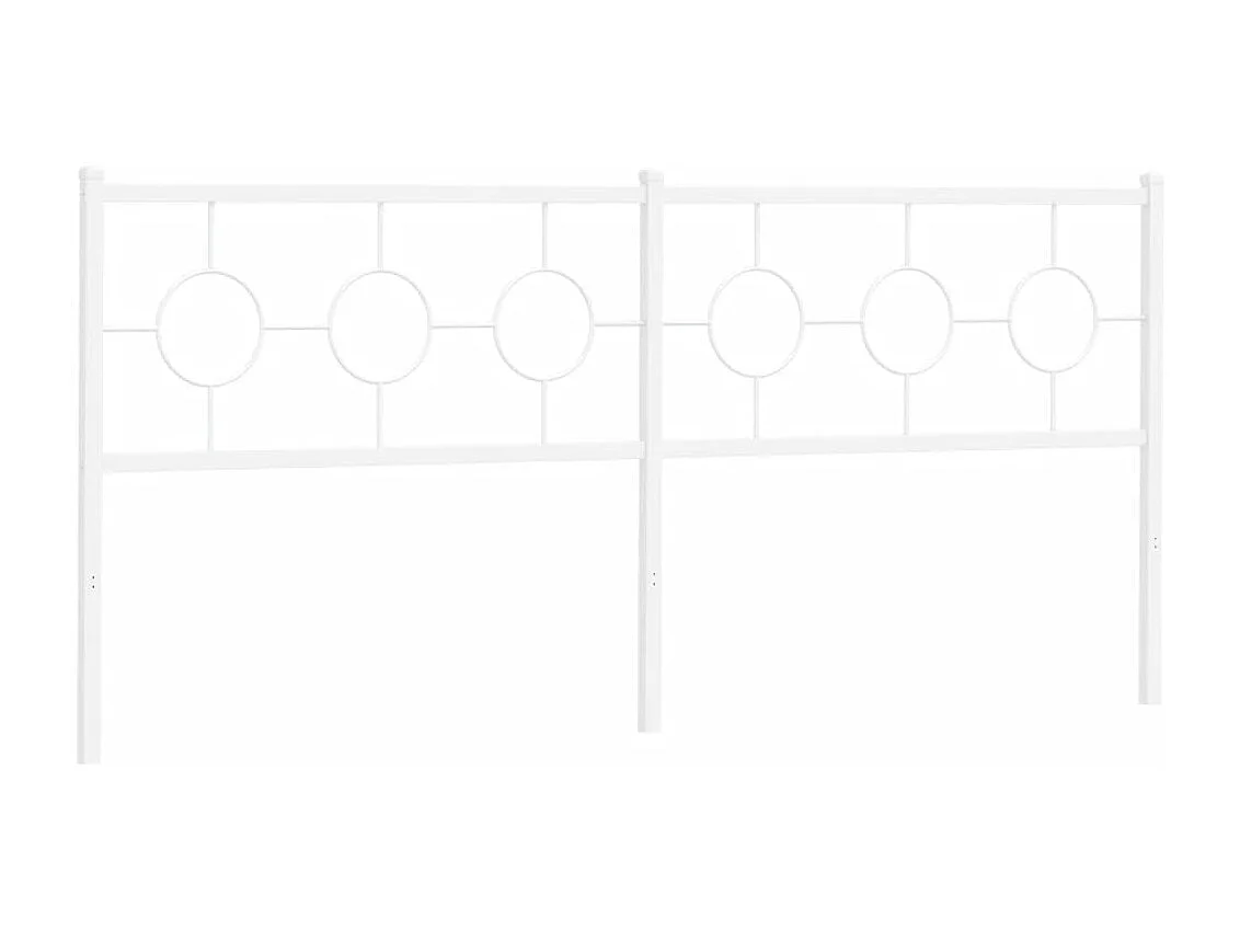 Tête de lit métal blanc 193 cm