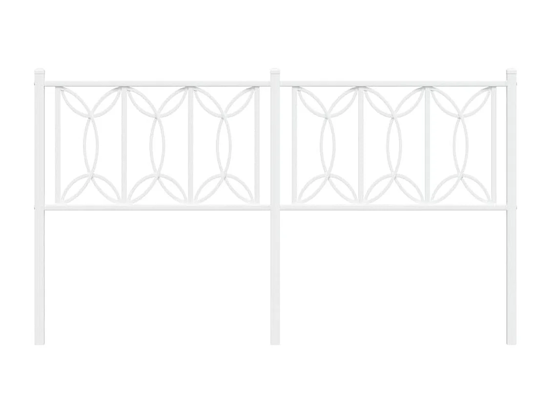 Tête de lit métal blanc 150 cm
