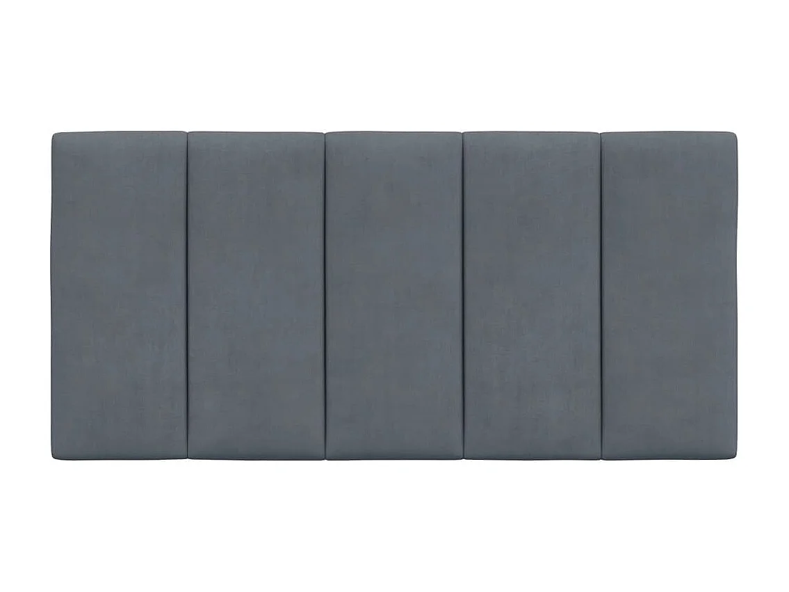 Cabecero de cama acolchado terciopelo gris oscuro 100 cm