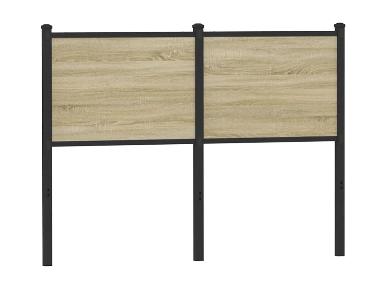 Kopfteil Sonoma-Eiche 120 cm Holzwerkstoff und Stahl