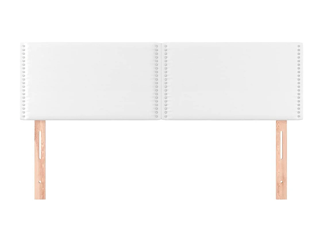 Têtes de lit 2 pcs Blanc 72x5x78/88 cm Similicuir