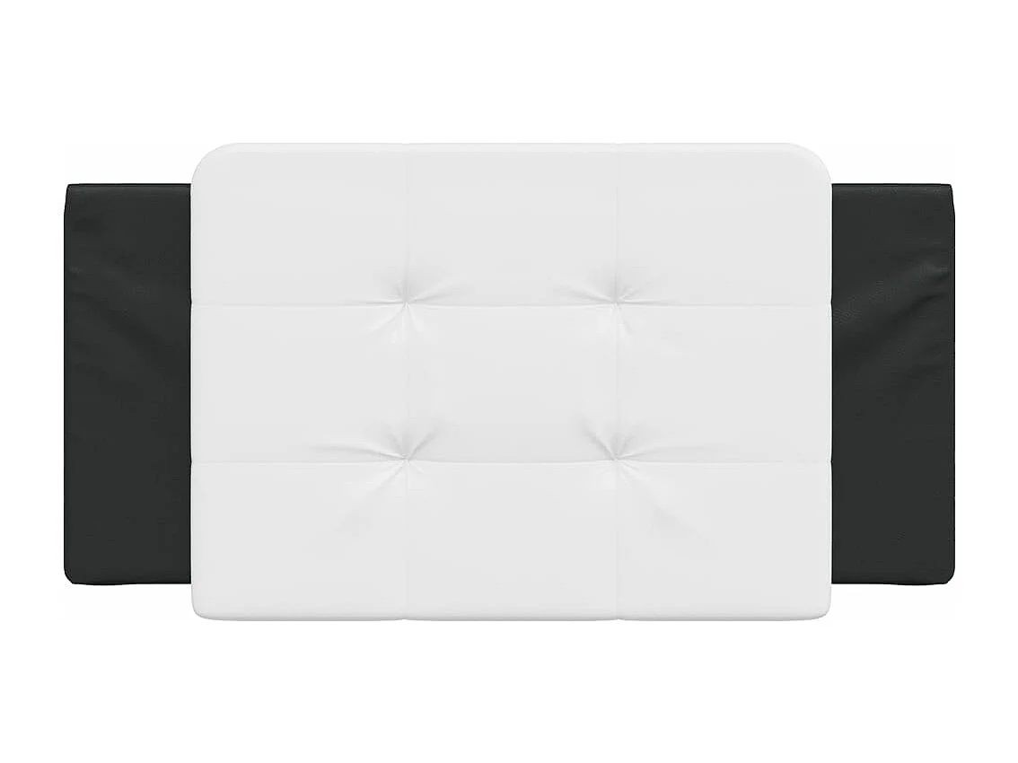 Coussin de tête de lit noir et blanc 100 cm similicuir