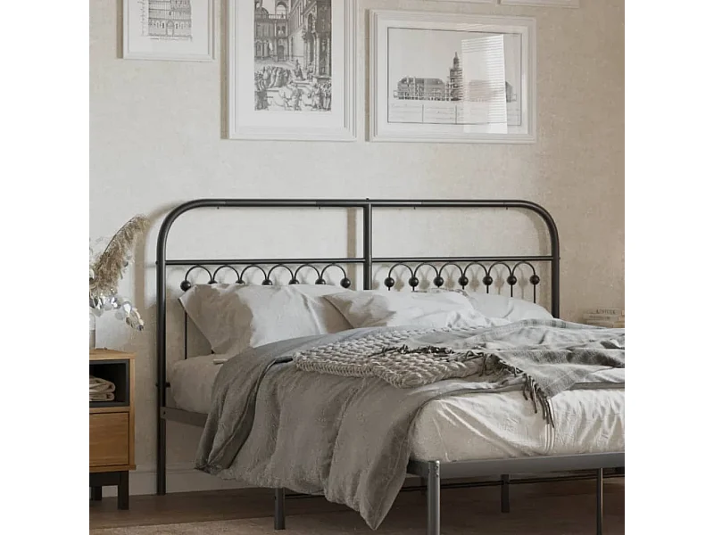 Tête de lit métal noir 150 cm