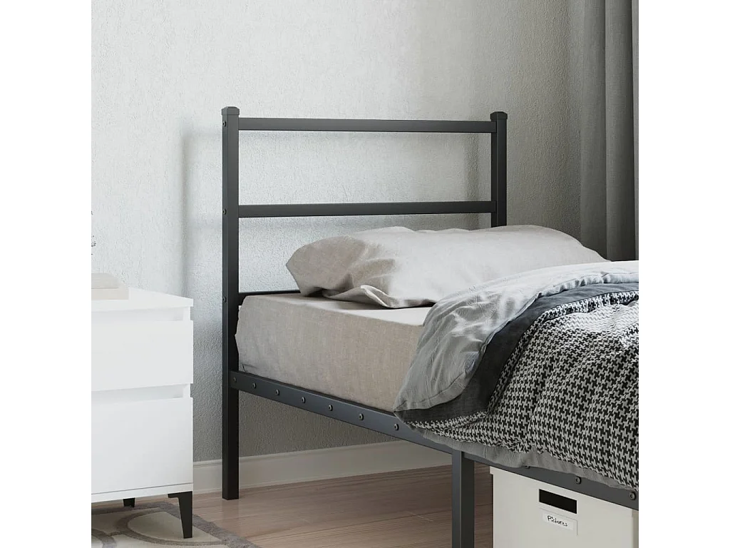 Tête de lit métal noir 75 cm