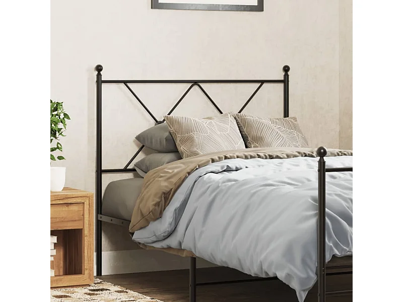 Testiera in Metallo Nero 90 cm