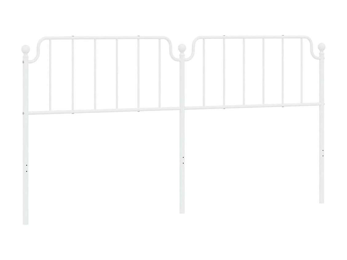 Testiera in Metallo Bianco 193 cm