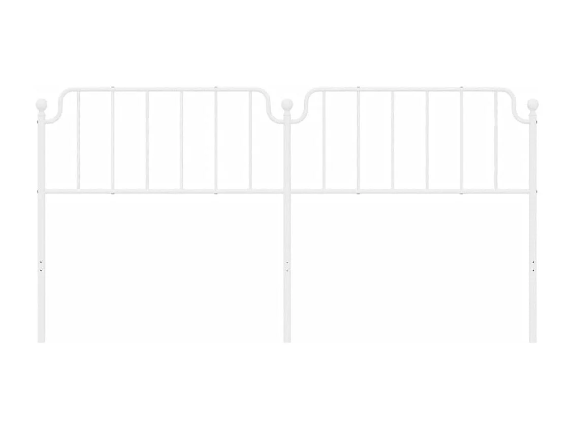 Testiera in Metallo Bianco 193 cm