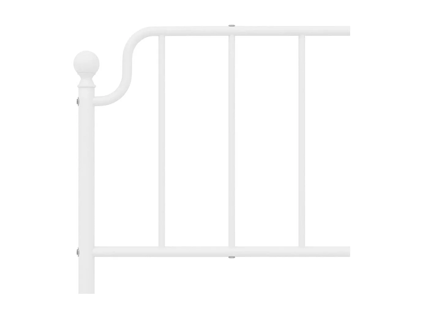 Testiera in Metallo Bianco 193 cm