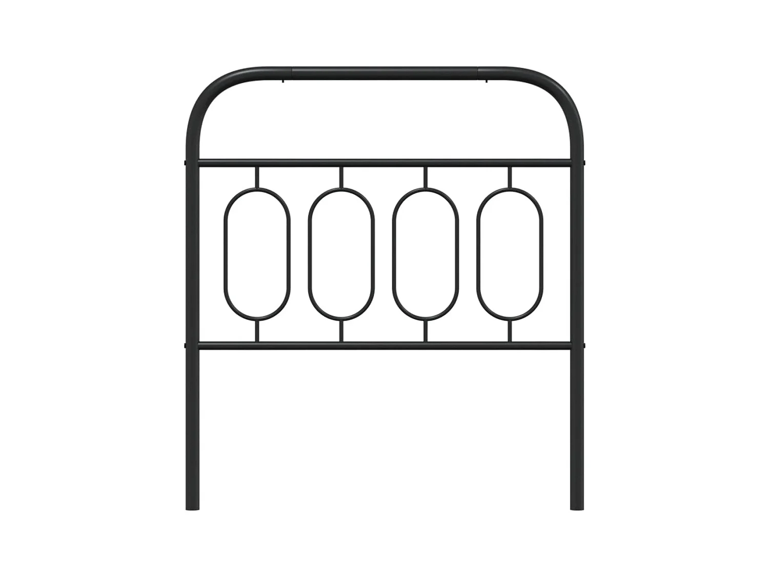 Cabeceira de cama 90 cm metal preto