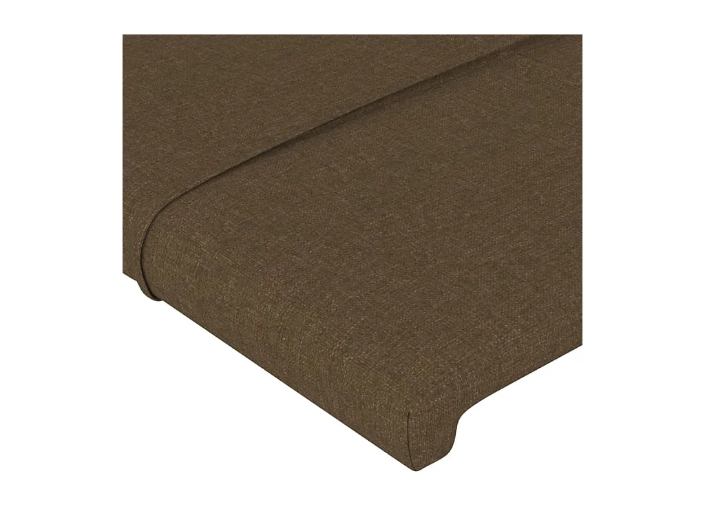 Testiera ad Orecchio Marrone Scuro 163x16x118/128 cm in Tessuto